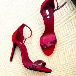 👠SCHUTZ HIGH HEEL SANDAL - Snake rudy red